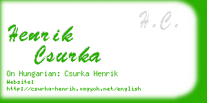 henrik csurka business card